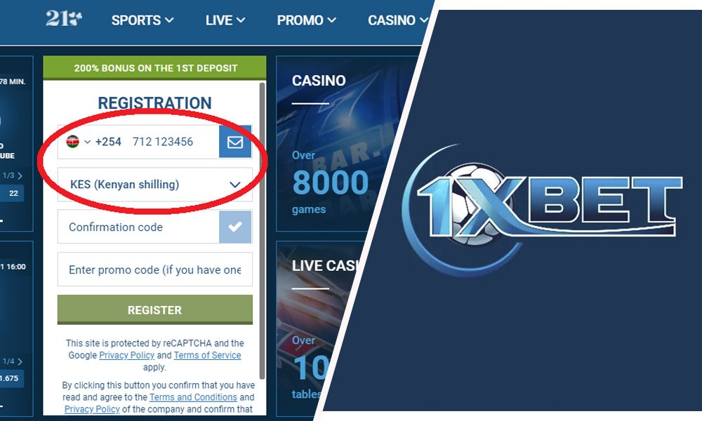 How to register and login at 1xbet in Kenya